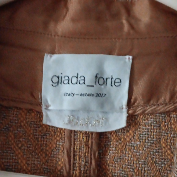GIADA FORTE Forte Forte Artisanal Woven Linen Jacket 1 - Picture 4 of 5